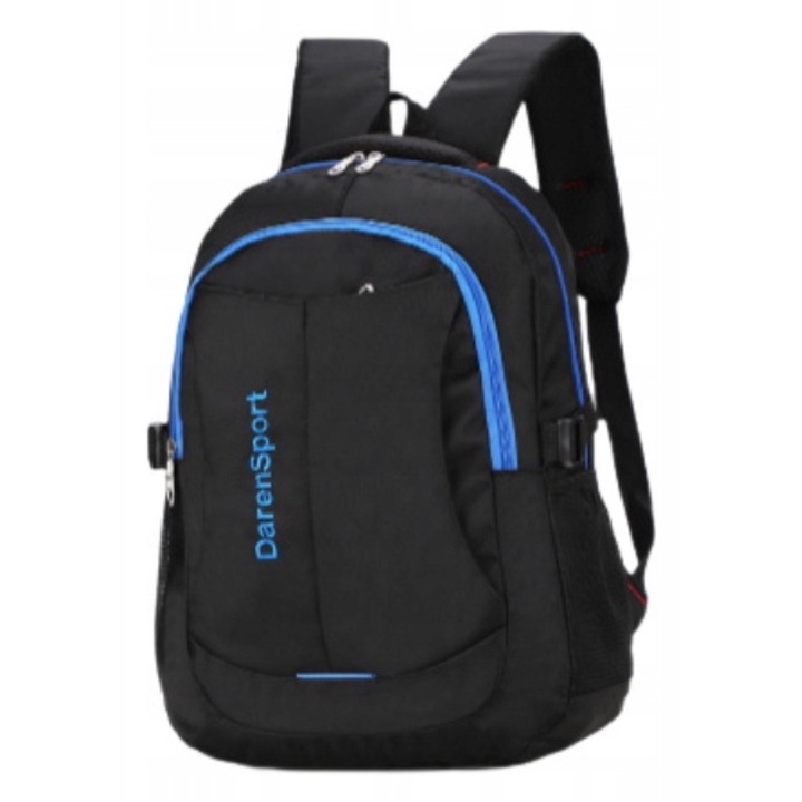 Rucsac, Dabola, Unisex, Impermeabil, Tesatura Oxford, 42 cm inaltime, 30 cm latime, 2 compartimente cu fermoar, 2 buzunare laterale, Constructie durabila, Ideal pentru birou si scoala, Negru