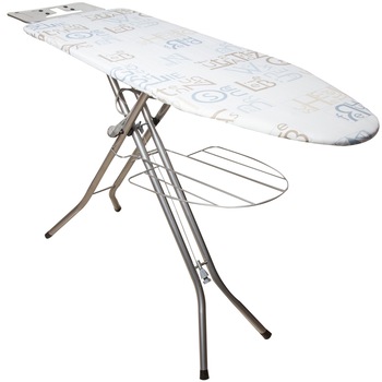 Masa de calcat Bugeltisch Aqua 25, 120x38 cm, blat plasa metalica, priza, Alb/Maro Masa de calcat Bugeltisch Aqua 25, 120x38 cm, blat plasa metalica, priza, Alb/Maro