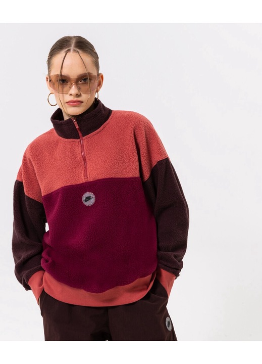 Pulover de dama Nike Sportswear Utility roz-visiniu-maro, marimea XS