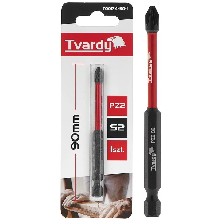 Ütő bit PZ2, 90 mm S2, Tvardy T00174-90-1