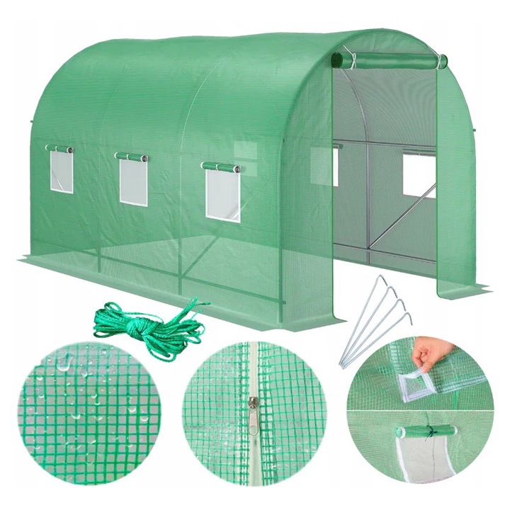 Sunwaal kerti üvegház, 2, 5 x 3 x 2 m, MalTec 111368