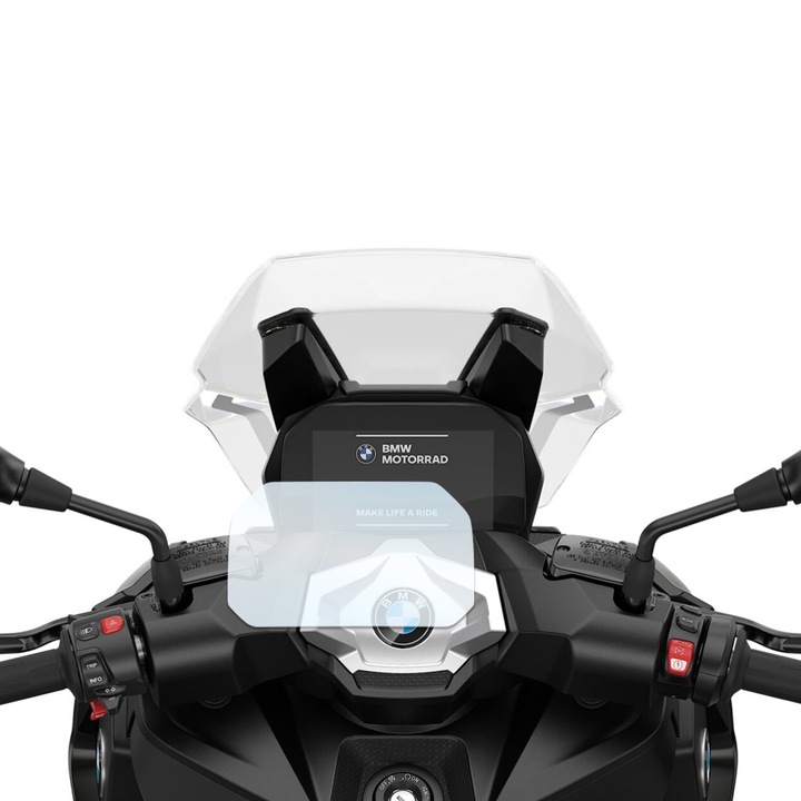Folie Protectie Ecran Bord din Hidrogel Regenerabil pentru BMW C 400 X, OPTIM SOLUTION, Flexible Hydro-Crystal, Dashboard Motocicleta, Invisible Protection, Anti-Zgarieturi Inestetice, Instalare Usoara, Transparent