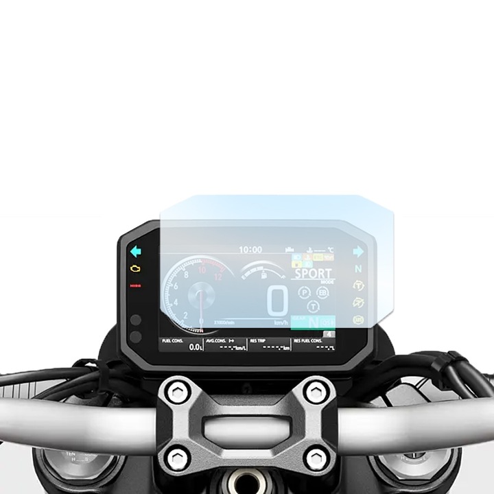 Регенеративно хидрогелно защитно фолио за таблото за Honda CB750 Hornet (2023+), Optim Solution, Гъвкав хидрокристал, табло за мотоциклет, регенеративен силикон, невидима защита, против грозни драскотини, лесен монтаж, прозрачен
