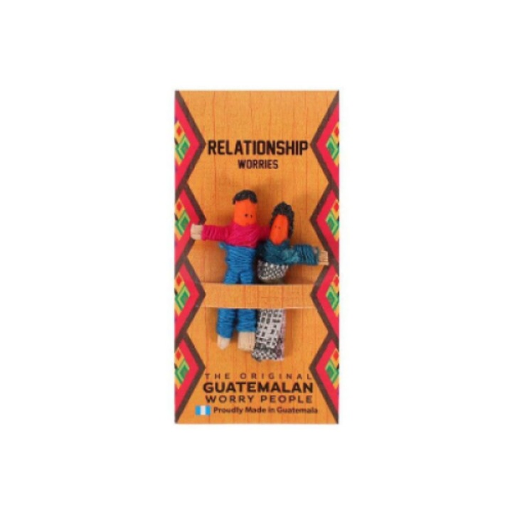 Set miniaturi, papusi de ingrijorare Guatemala, 3,5cm, realizate manual