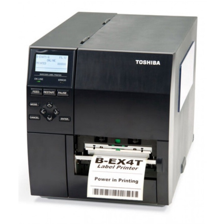 Imprimanta termica, Toshiba, B-EX4T1, 305 DPI, Near Edge, 4" WIDE, 14 IPS, USB and LAN interface, Cover Damper
