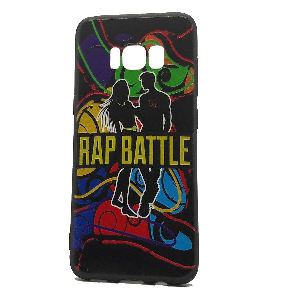 Capac de protectie din silicon cu desen 3D Rap Battle pentru Samsung Galaxy S8