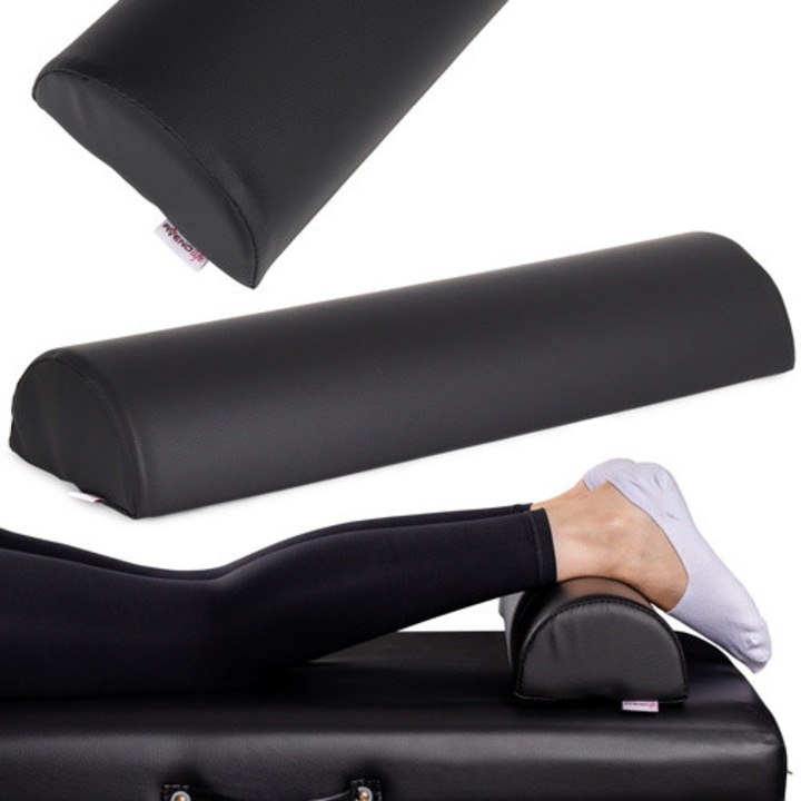 Semicilindru de masaj, masaj fizioterapeutic, recuperare, dimensiunii 60x19x9 cm, Spuma elastica, Aveno Life, HABYS, Negru