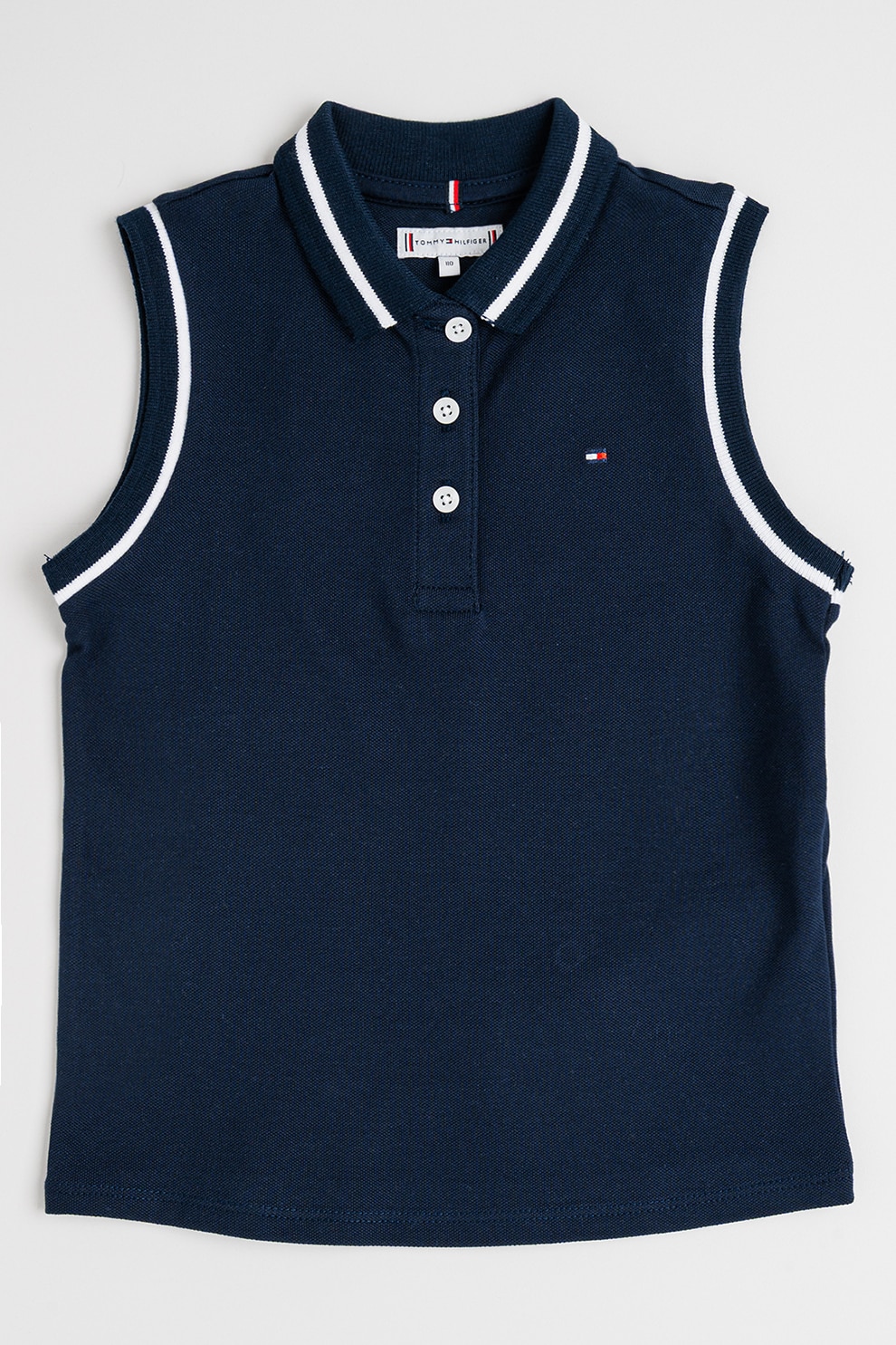 Tommy Hilfiger, Tricou polo, fara maneci, Bleumarin, 166 CM
