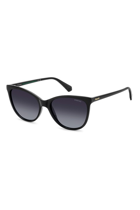 Polaroid, Ochelari de soare cat-eye cu lentile polarizate, 55-17-145, Negru