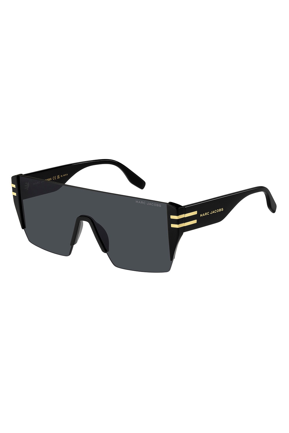 Marc Jacobs, Ochelari de soare shield, Auriu, Negru, 99-01-145