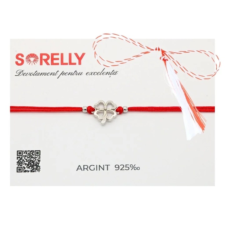 Martisor Bratara Argint cu Trifoi