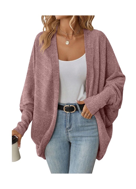 Női kardigán, kötött, rózsaszín