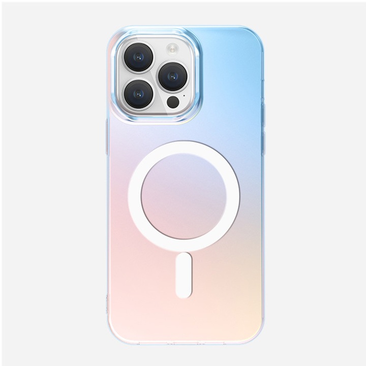Калъф за телефон, TREXORA, TPU, Съвместим с безжично зареждане, За iPhone 16 Pro Max, Многоцветен