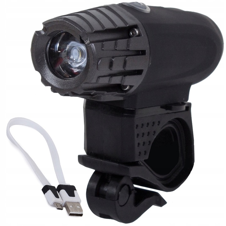 Lampa de bicicleta frontala, Cree xm-l2, Led, Cu acumulator, Incarcata prin usb, Neagra, 4 moduri de iluminare, Montare pe ghidon, Ipx6