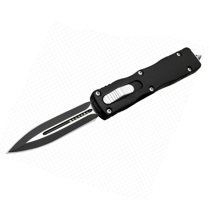 Cutit automat United Cutlery Armed Force Tactical, lama doua taisuri cu iesire prin fata, OTF, varf spear point, lungime 75 mm