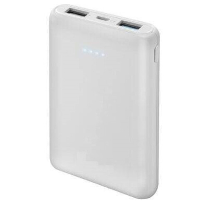 Преносима външна батерия PRESTIGE CHARGE®, 10 W USB изход, microUSB зареждане, 5000 mAh, бяла