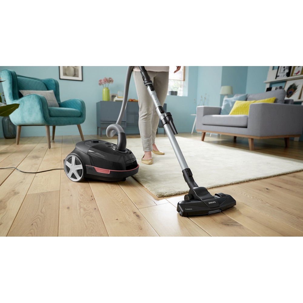 Aspirator cu sac Philips XD5123/10 Seria 5000, 900 W, Sac S-bag 4 l, Filtru HEPA Negru