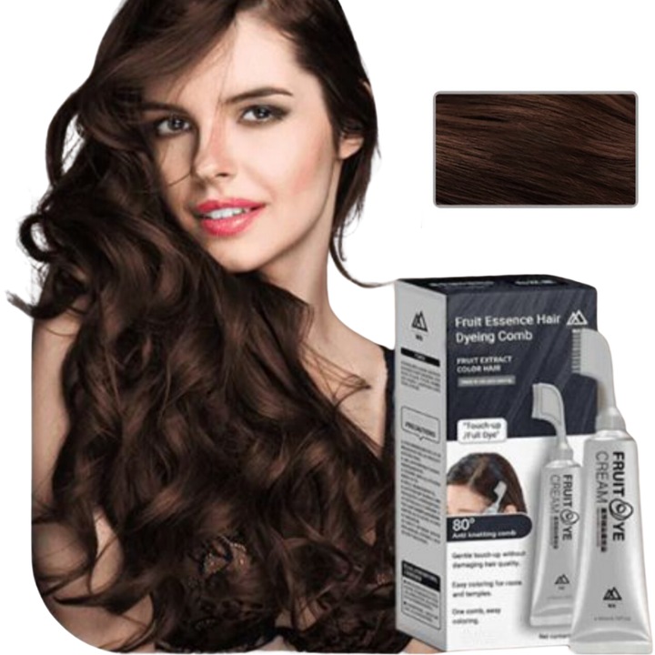 Боя за коса 2х, пълно изобилие, директно нанасяне с гребен, естествена формула без амоняк, интензивна хидратация, равномерно и дълготрайно покритие, сатен