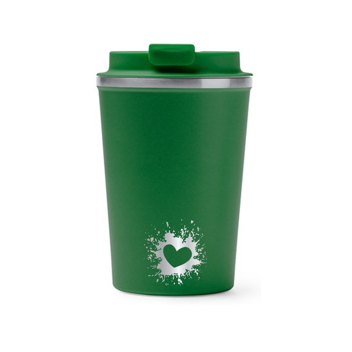 Термос чаша Intelli® Travel Mag Okele, Love, без BPA, поддържа напитката гореща или студена, вместимост 450 мл, зелена, 1926246 OkGR 4