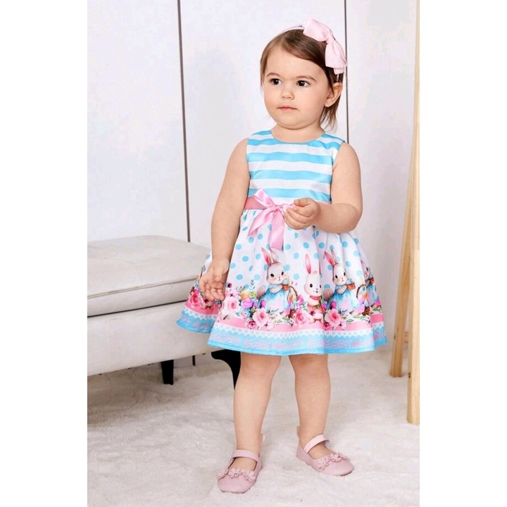 rozaliu, Alb/Albastru pastel/Roz