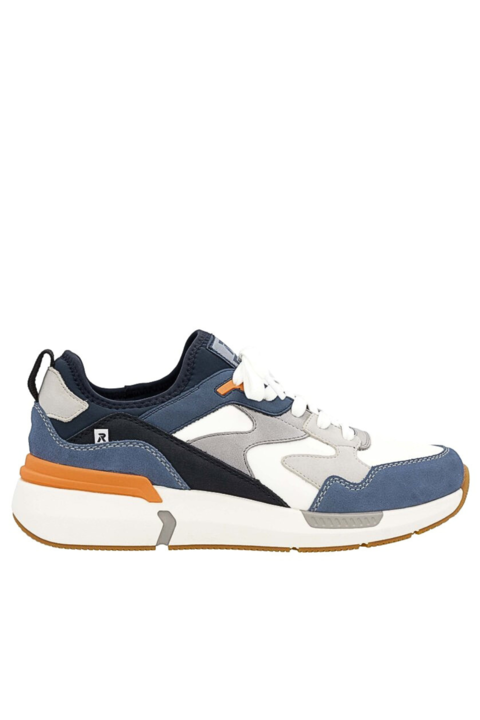 Pantofi sport, barbati, RIEKER, U1403-14 albastru, piele ecologica, Albastru