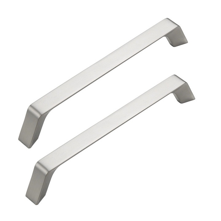 Maner pentru mobila, set 2 bucati, aliaj de zinc, finisaj mat periat