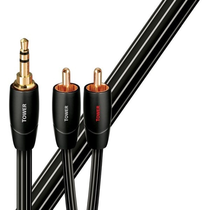 Cablu audio 1 x 3,5 mm JACK - 2 x RCA, 12,0 m, AudioQuest