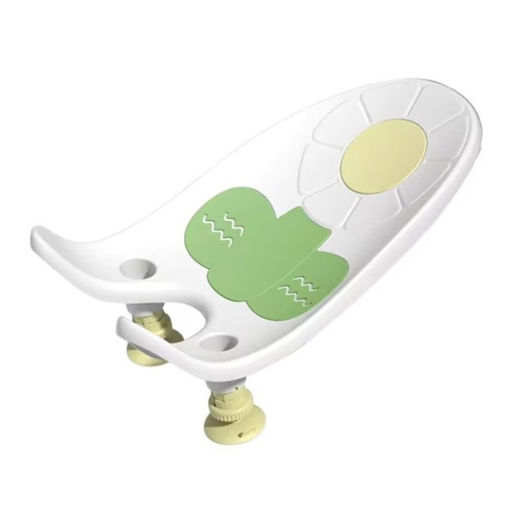 Scaun portabil de baie pentru nou-nascuti si bebelusi, confortabil cu suport montabil pe chiuveta, lavoar sau cada, ventuze antiderapante, reglabil, Alb