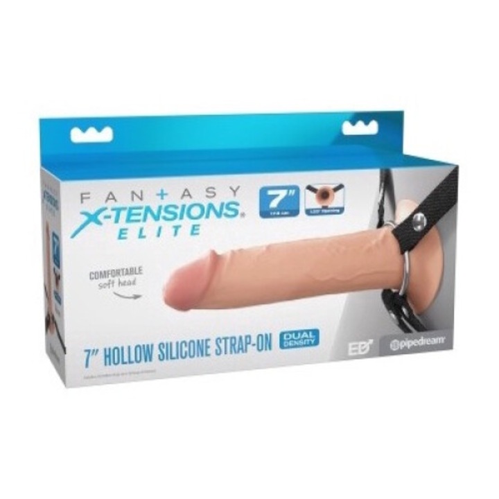 Centura 7" Silicone Hollow Strap-on - Dual Density