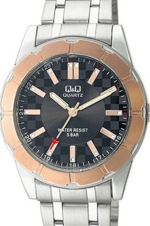 Q&Q, Двуцветен овален часовник, Сребърен