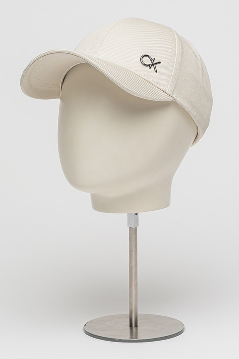 CALVIN KLEIN, Sapca baseball cu logo metalic, Alb murdar