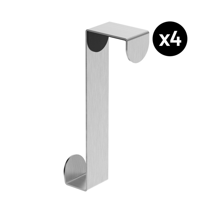 Cuier usa Mia, 4 agatatori, din metal, 12, 5 cm, crom