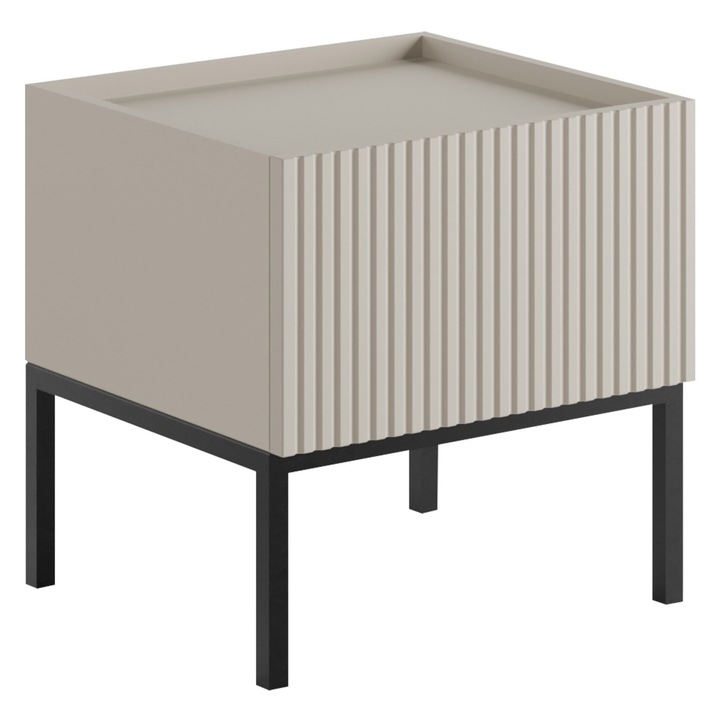 Noptiera Zulek 1SZ, MIRJAN24, bej, 42x45x45 cm