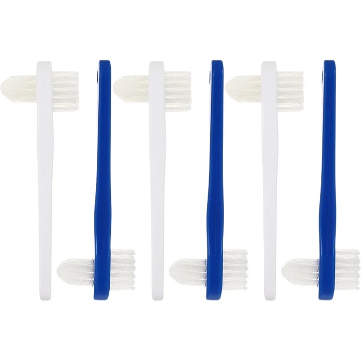 Periuta de dinti dubla, set 6 bucati, multicolor, 11x3.5x1.5cm