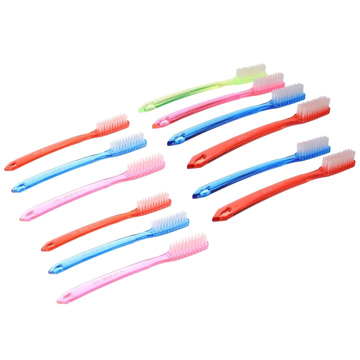 Set 12 periute de dinti pentru adulti, multicolor, 16.50x1.50x1.20cm