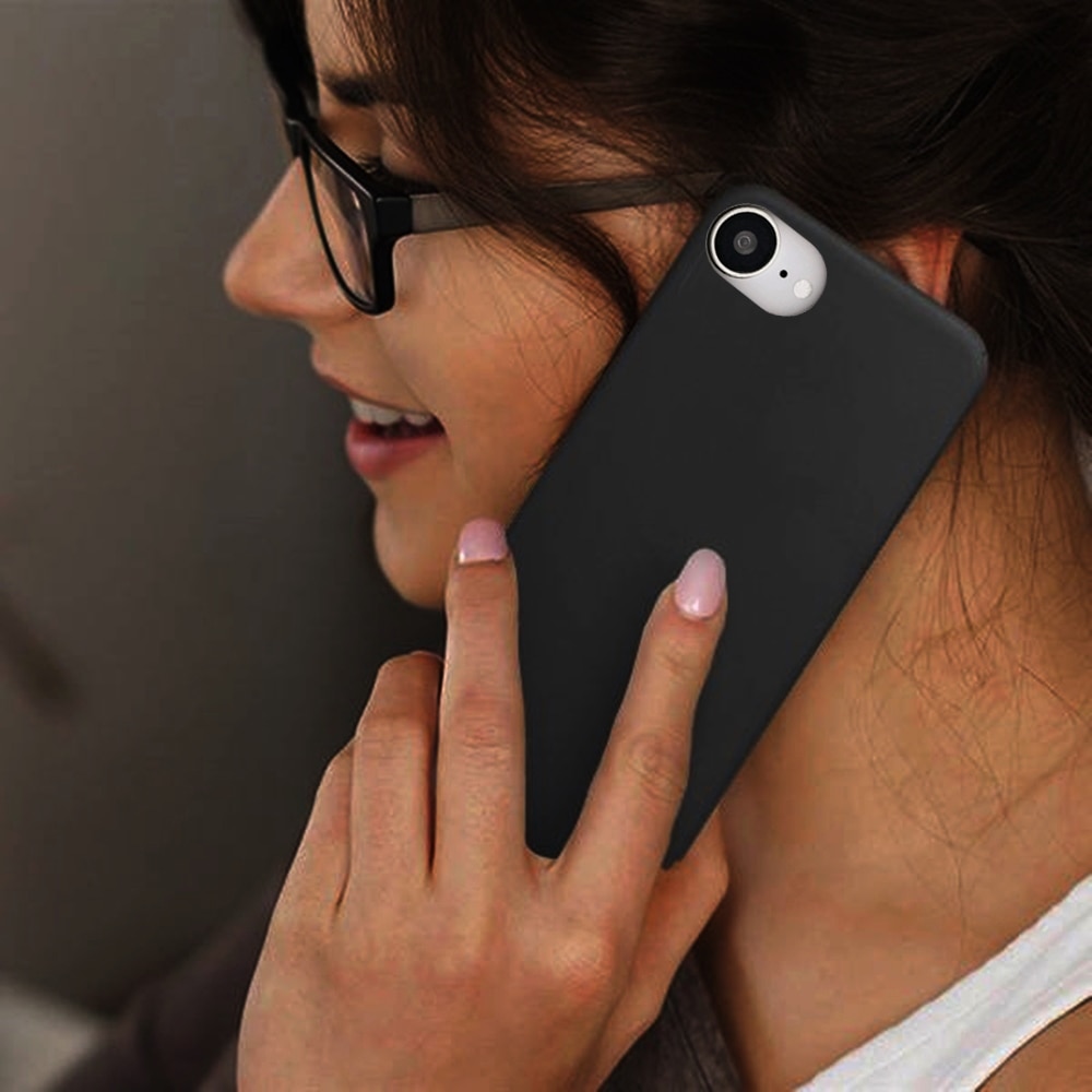 Husă de telefon compatibilă cu iPhone 17e - Husă din silicon negru