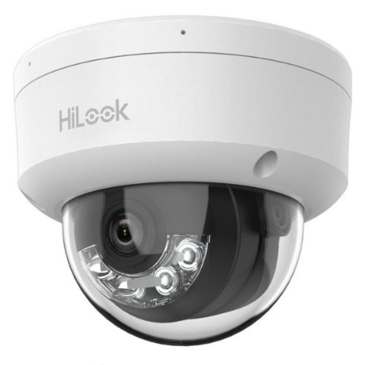 IP камера HiLook, 8MP, двойно осветление 30м, обектив 2.8мм, микрофон, PoE, IP67 - IPC-D180HA-LU
