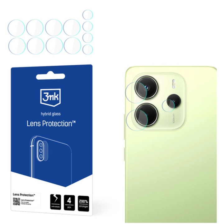 Xiaomi Redmi Note 14 4G / LTE kompatibilis kamera védőfólia - 3MK flexibilis kamera fólia (4x)