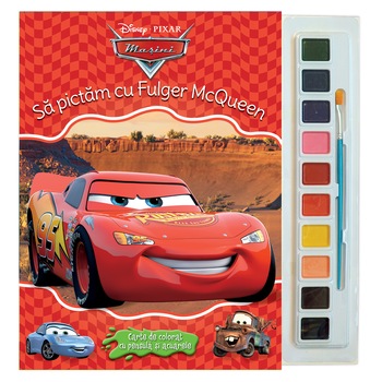 Disney. Masini. Sa pictam cu fulger Mcqueen. Carte de colorat cu pensula si acuarele Disney. Masini. Sa pictam cu fulger Mcqueen. Carte de colorat cu pensula si acuarele