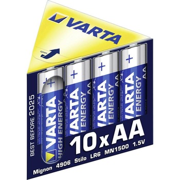 Baterie alcalina VARTA High Energy R6 AA Family Pack 10 bucati/cutie Baterie alcalina VARTA High Energy R6 AA Family Pack 10 bucati/cutie