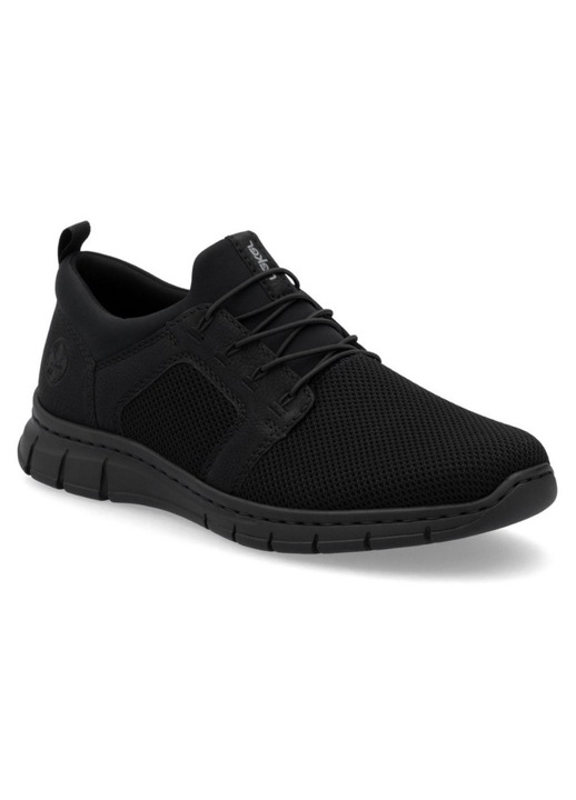 Rieker férfi fekete bebújós sneaker félcipő gumis díszfűzővel B7796-01 Méret 41