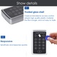 Sistem de Control Acces RFID, BOMSTOM, Capacitate 1000 Utilizatori, Dispozitiv de acces stand alone cu actionare prin cartela de proximitate sau cod, Negru