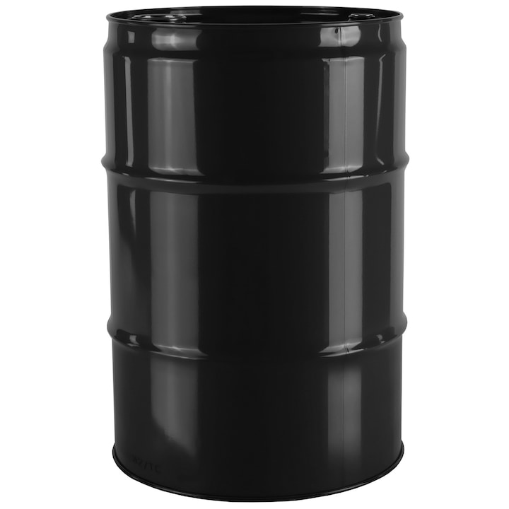 Butoi metalic, 60L, Beczkopol, cu capace 2'' si 3/4'', negru