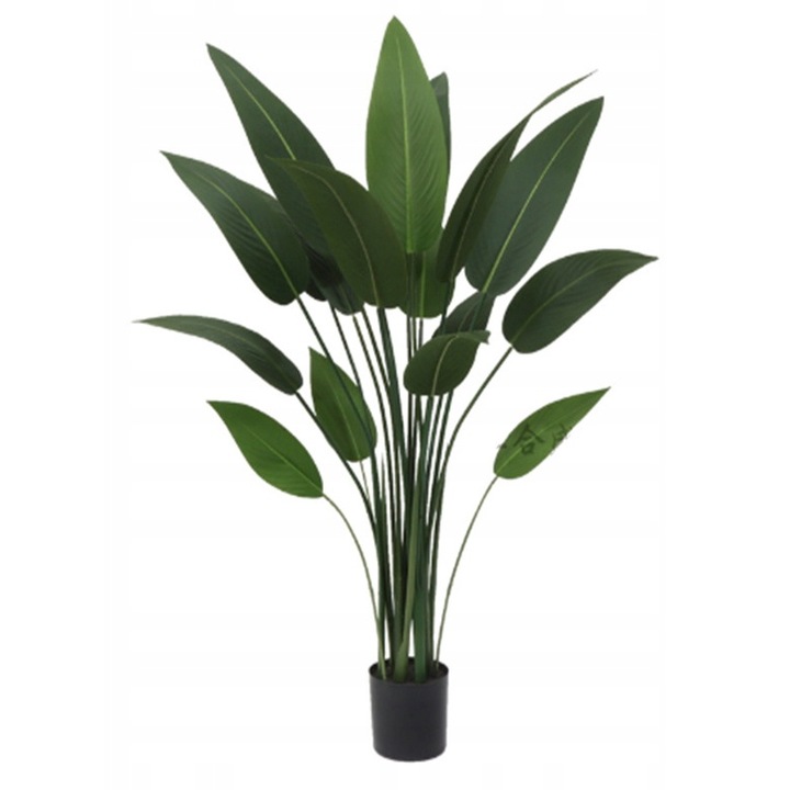 Planta artificiala palmier bananier XXL, intr-un iaz realist, 110 cm