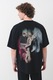 OFF-WHITE, Tricou lejer cu logo si decolteu la baza gatului, Albastru pastel, Negru, Verde pal, S