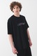 OFF-WHITE, Tricou lejer cu logo si decolteu la baza gatului, Albastru pastel, Negru, Verde pal, S