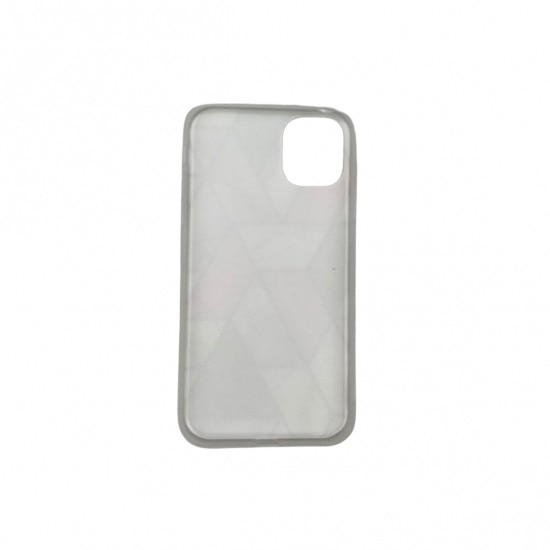 Husa protectie compatibila cu Samsung Galaxy A32 5G Soft IMD TPU Marble Geometric Alb