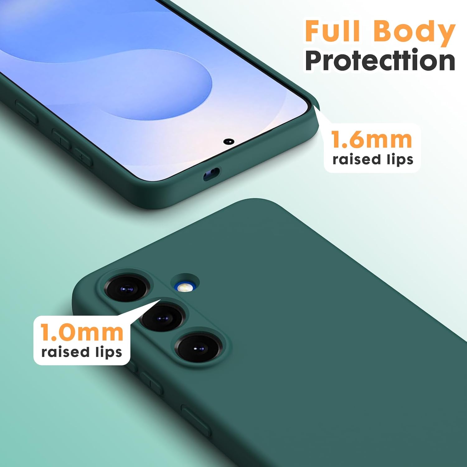 Husa Soft Touch, slim, ALC Mobile, anti soc, compatibila cu Samsung Galaxy S25, Verde Inchis Tpu