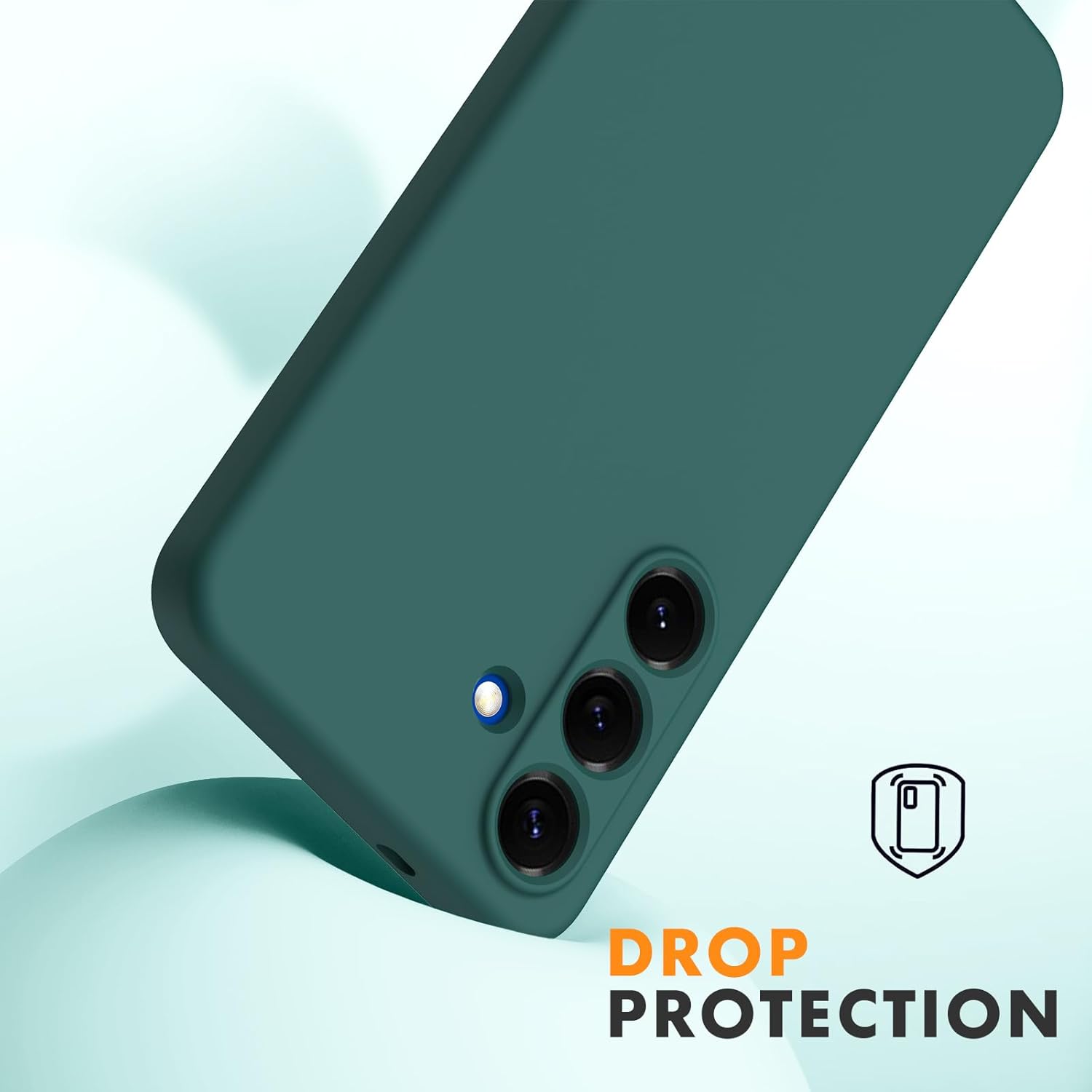 Husa Soft Touch, slim, ALC Mobile, anti soc, compatibila cu Samsung Galaxy S25, Verde Inchis Tpu
