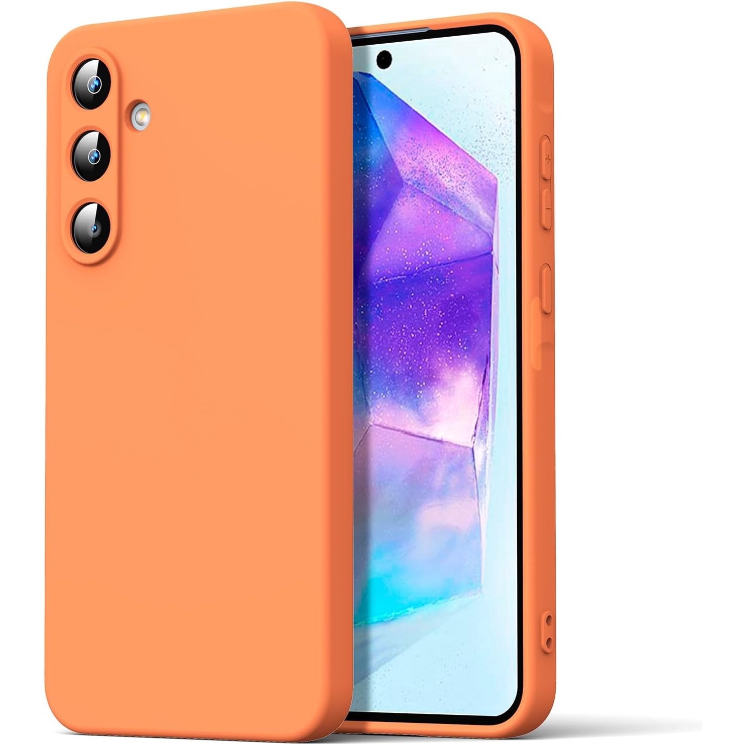 Husa Soft Touch, slim, ALC Mobile, anti soc, compatibila cu Samsung Galaxy A16, Portocaliu Tpu